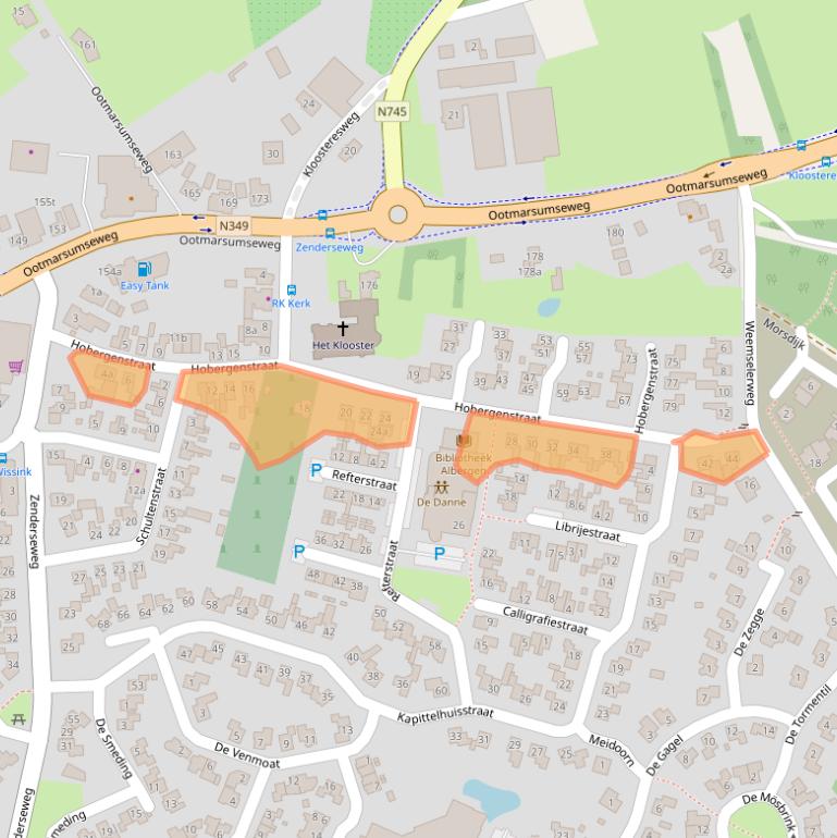 Kaart van postcodegebied 7665AJ.