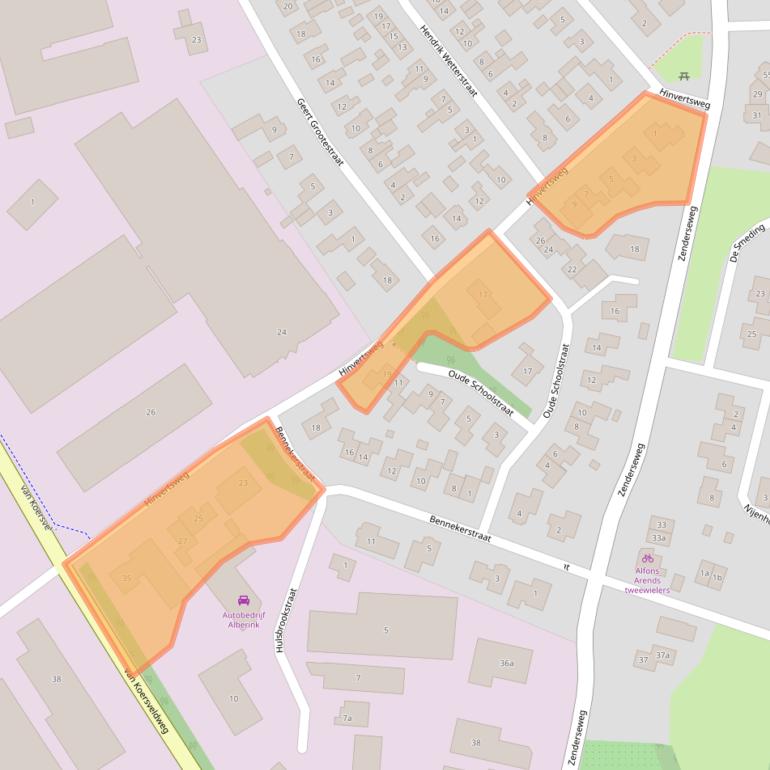 Kaart van postcodegebied 7665AW.