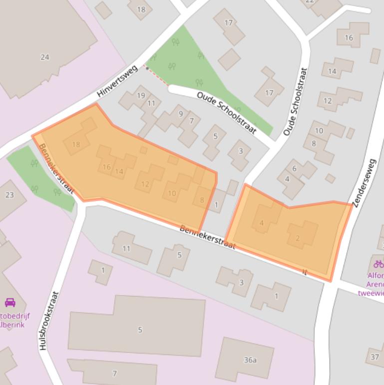 Kaart van postcodegebied 7665CA.