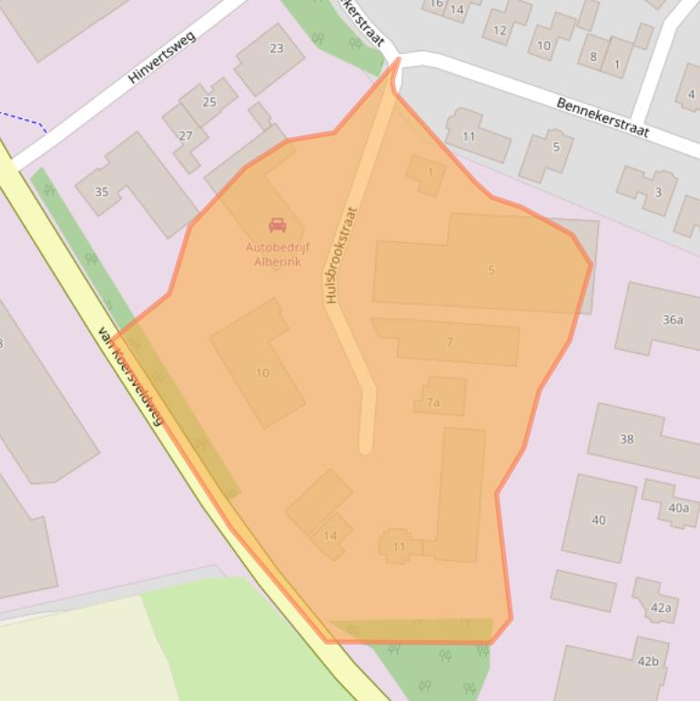 Kaart van postcodegebied 7665CE.