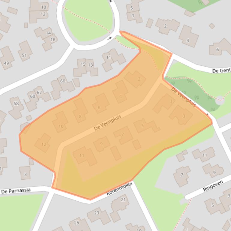 Kaart van postcodegebied 7665EC.