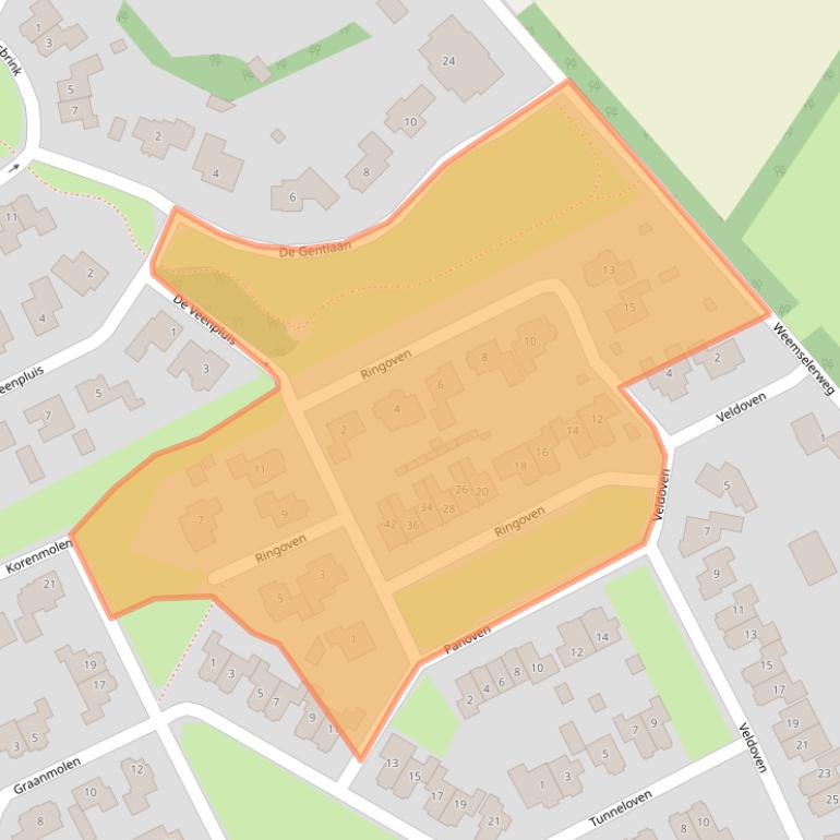 Kaart van postcodegebied 7665ES.