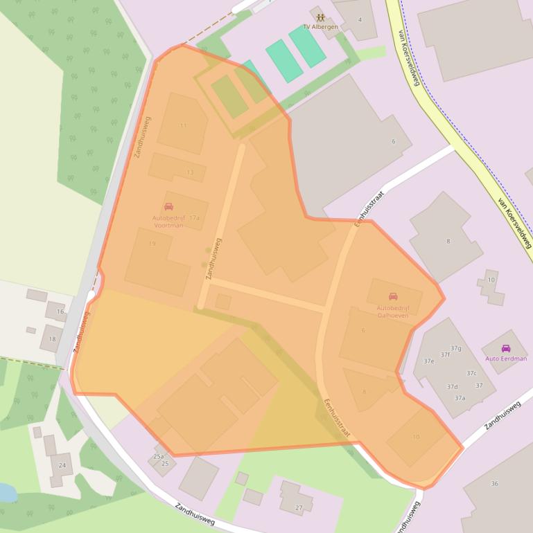 Kaart van postcodegebied 7665PZ.