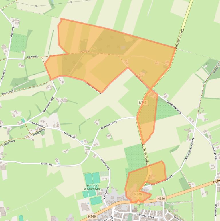 Kaart van postcodegebied 7665RC.