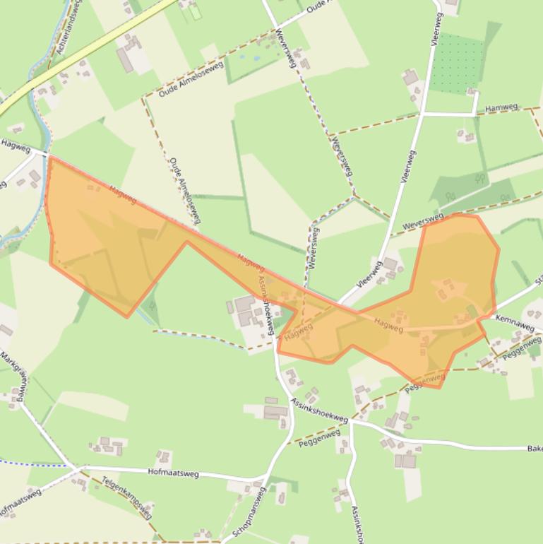 Kaart van postcodegebied 7665RH.