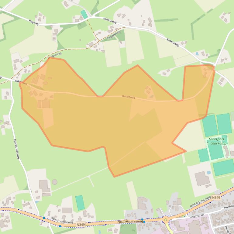 Kaart van postcodegebied 7665RL.