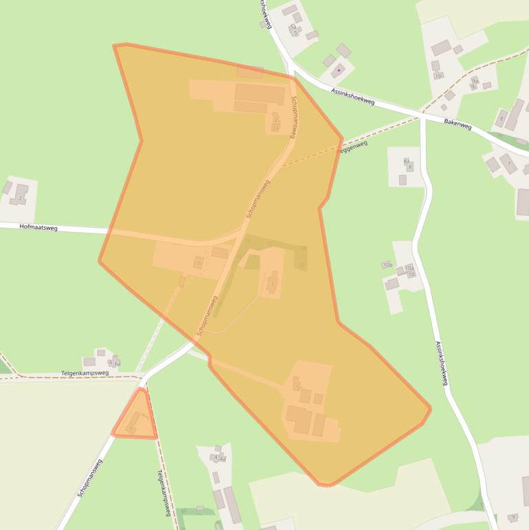 Kaart van postcodegebied 7665RP.