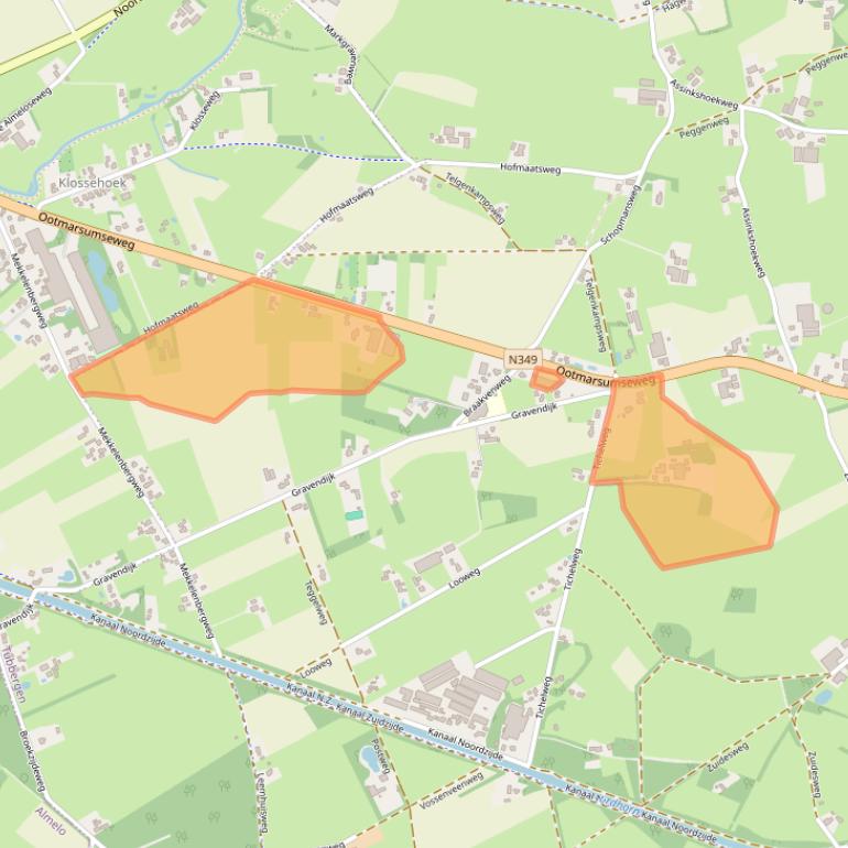 Kaart van postcodegebied 7665SB.