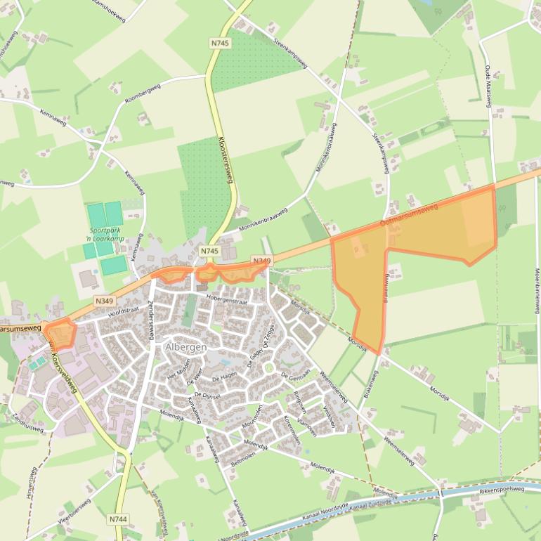 Kaart van postcodegebied 7665SE.