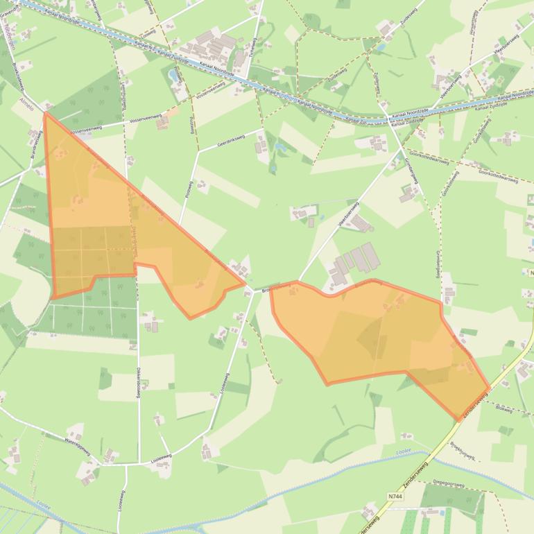 Kaart van postcodegebied 7665TB.