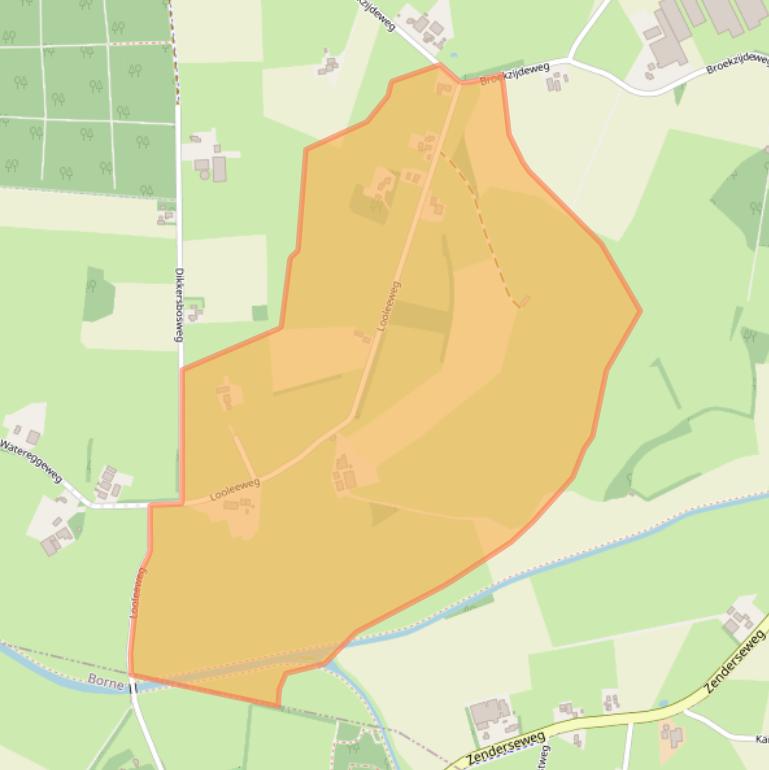 Kaart van postcodegebied 7665TH.