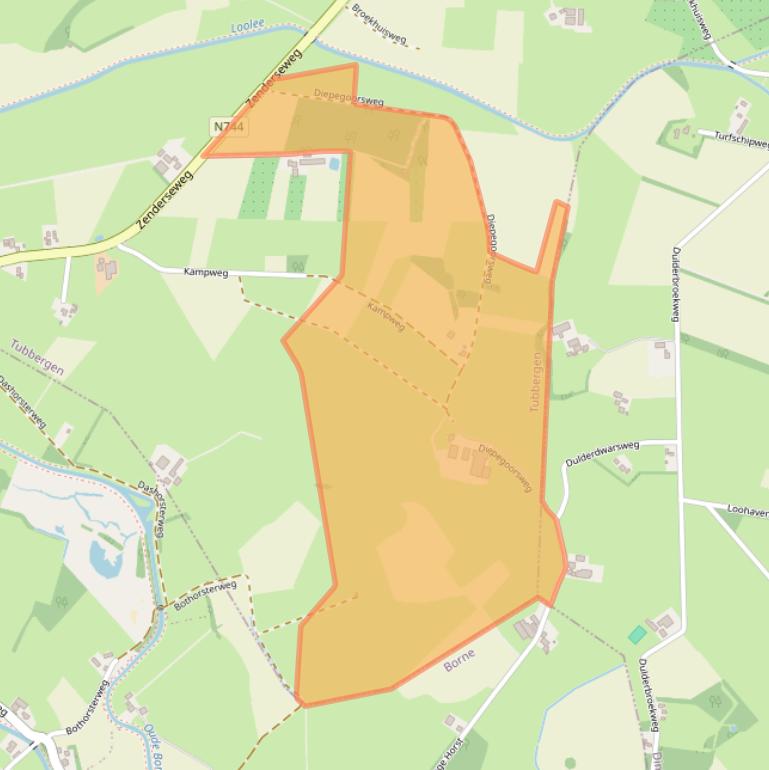 Kaart van postcodegebied 7665TS.