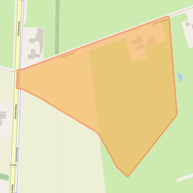 Kaart van postcodegebied 7665VC.