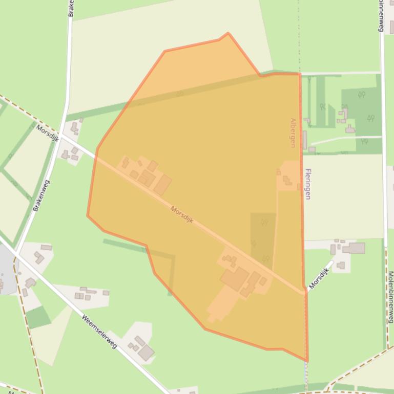 Kaart van postcodegebied 7665VG.