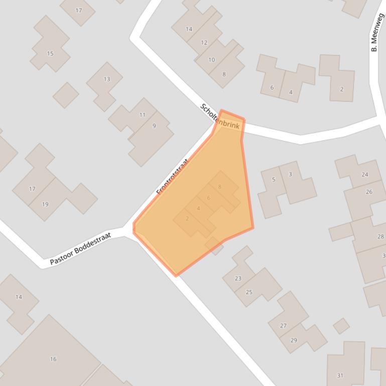 Kaart van postcodegebied 7666LE.