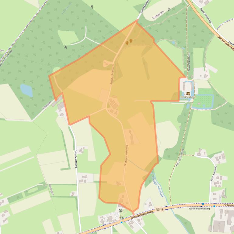 Kaart van postcodegebied 7666LM.