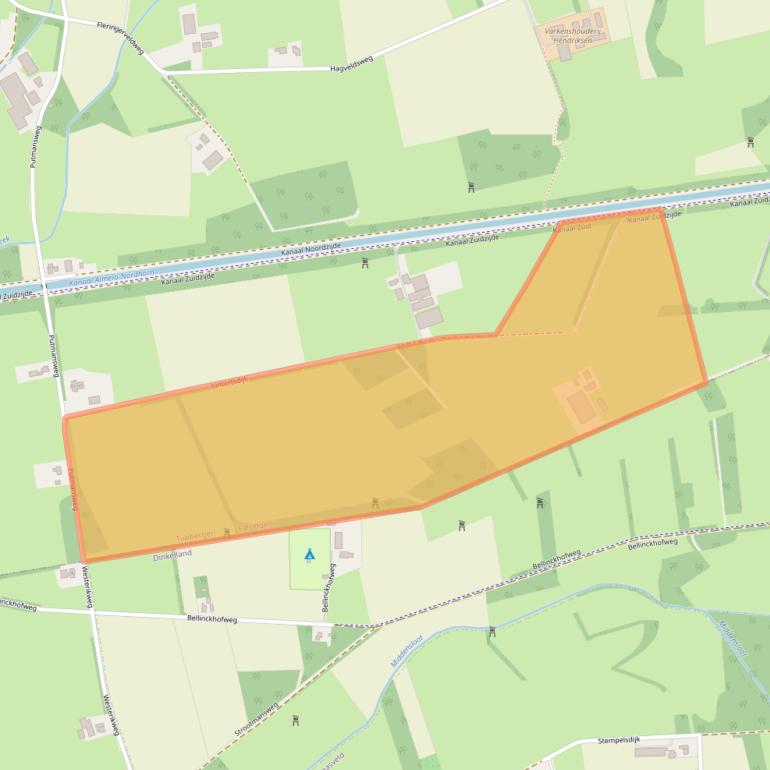 Kaart van postcodegebied 7666LT.