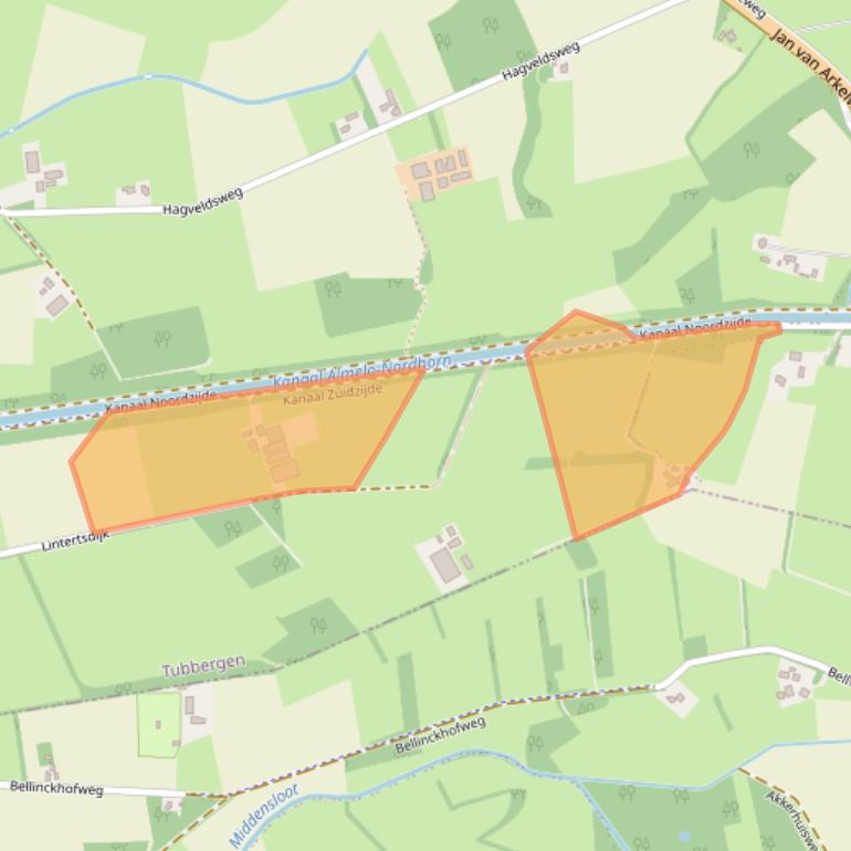 Kaart van postcodegebied 7666LV.