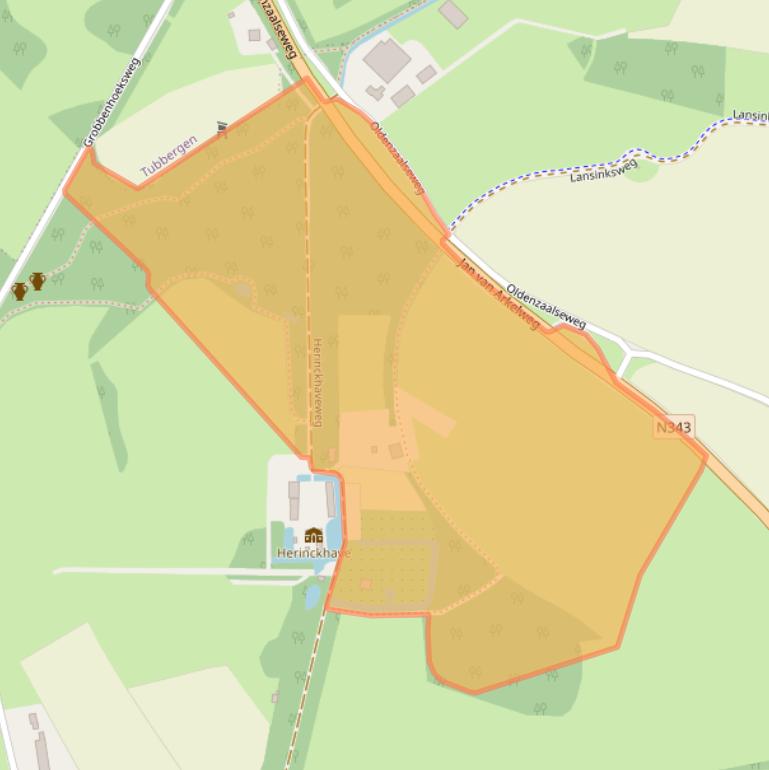 Kaart van postcodegebied 7666LZ.