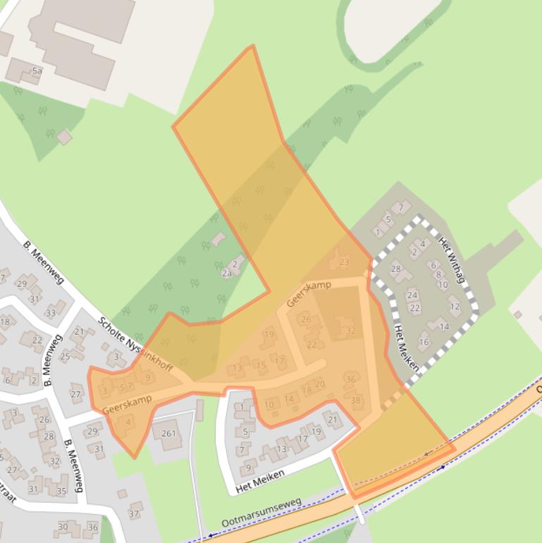 Kaart van postcodegebied 7666NK.