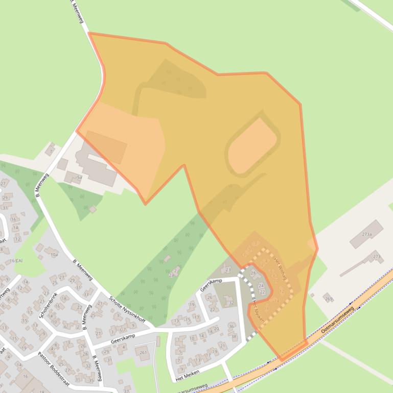 Kaart van postcodegebied 7666NT.