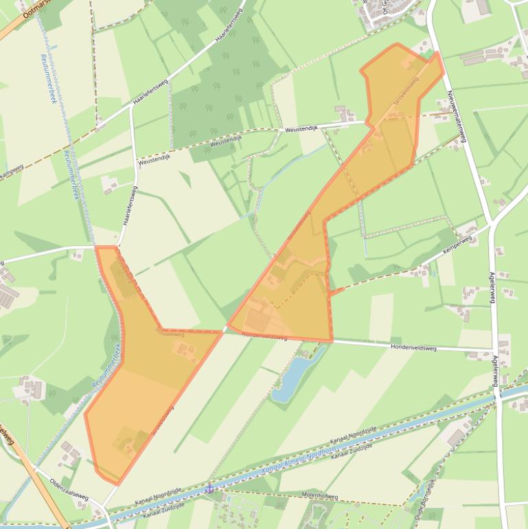 Kaart van postcodegebied 7667RL.