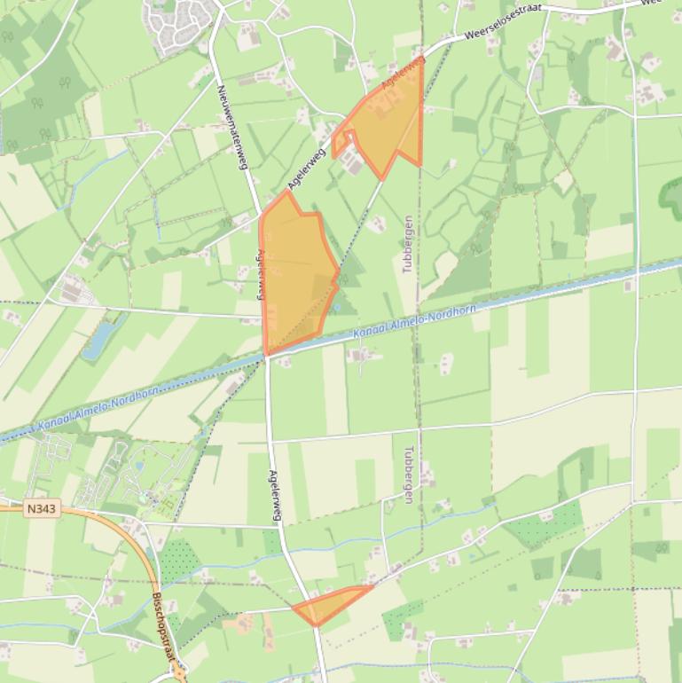 Kaart van postcodegebied 7667SE.