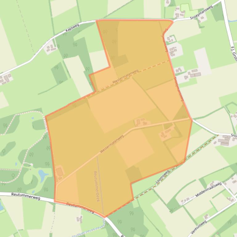 Kaart van postcodegebied 7668TJ.