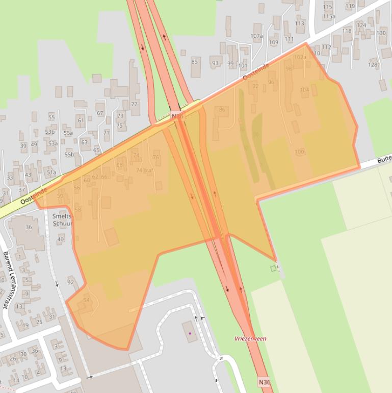 Kaart van postcodegebied 7671AB.