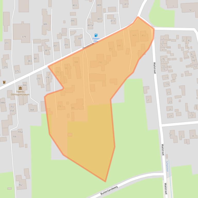 Kaart van postcodegebied 7671AJ.