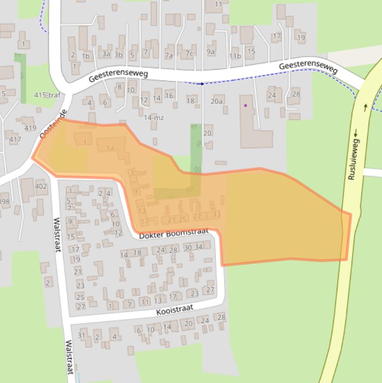 Kaart van postcodegebied 7671AK.