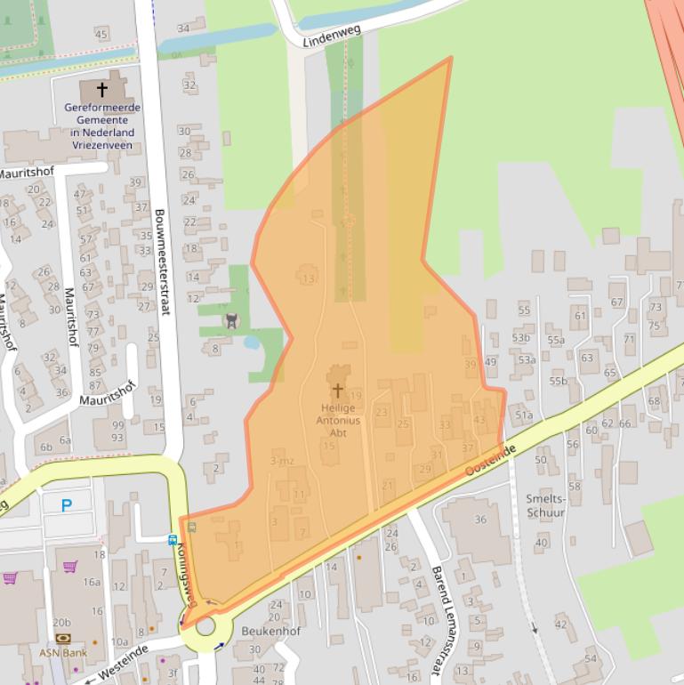 Kaart van postcodegebied 7671AR.