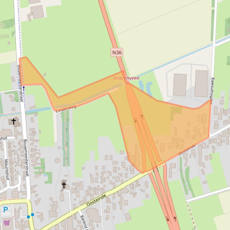 Kaart van postcodegebied 7671AT.