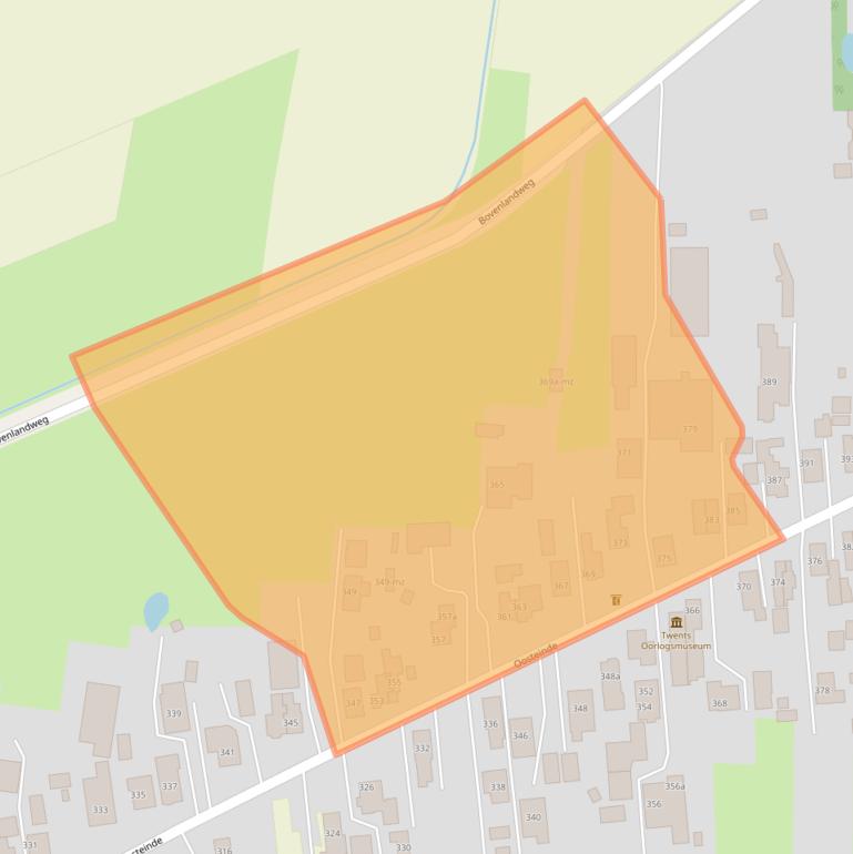 Kaart van postcodegebied 7671BC.