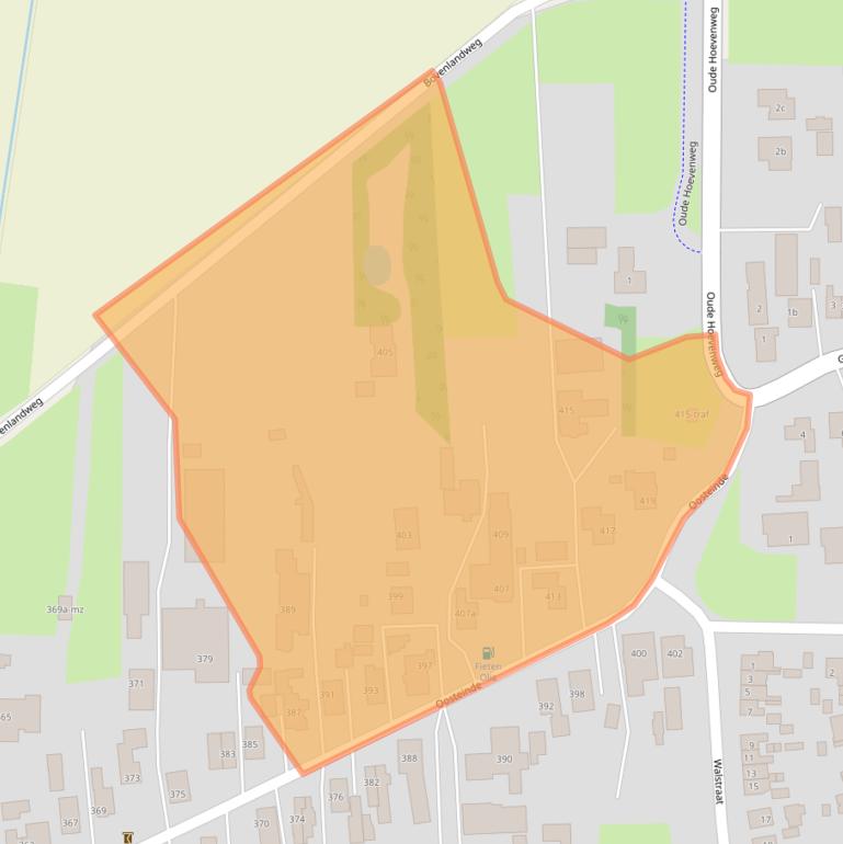 Kaart van postcodegebied 7671BD.