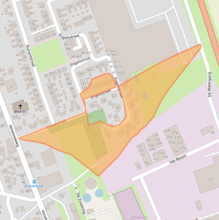 Kaart van postcodegebied 7671BS.