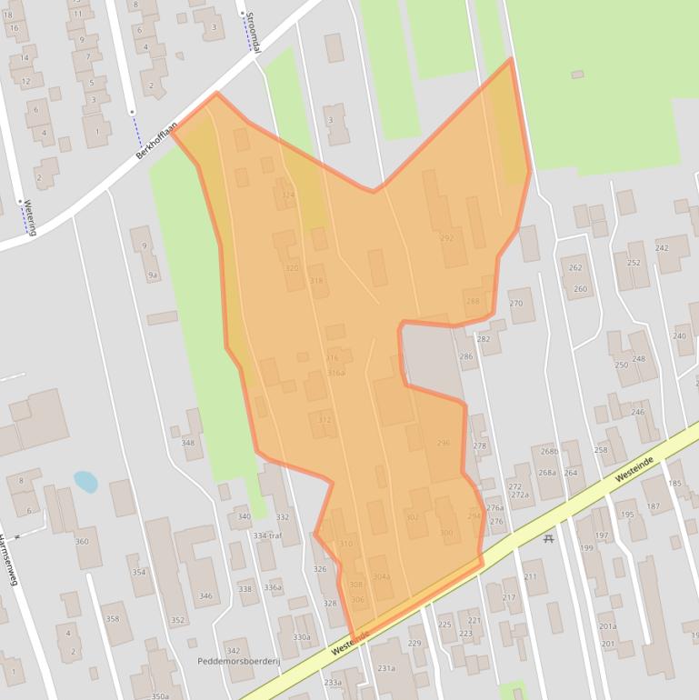 Kaart van postcodegebied 7671CL.