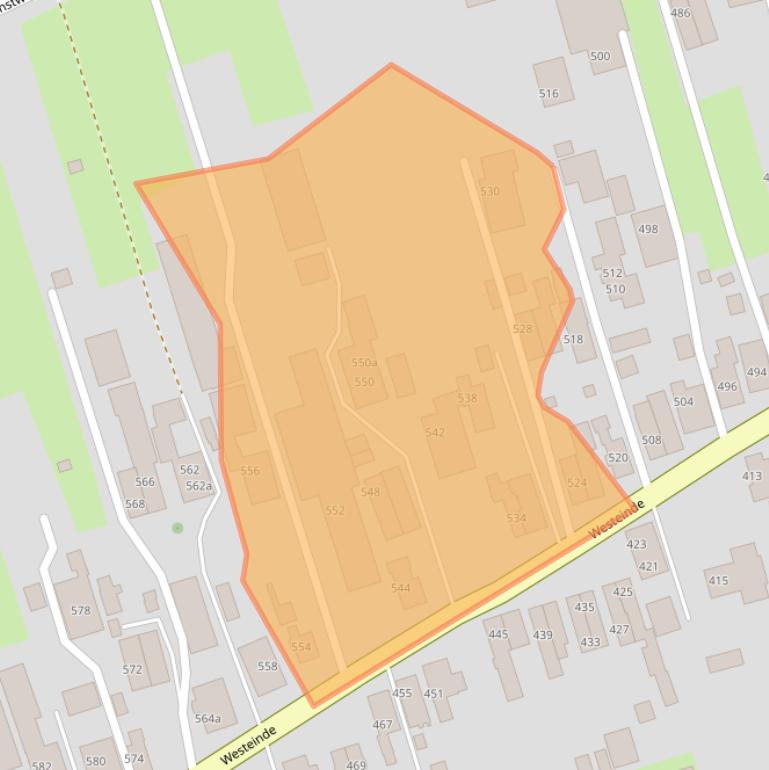 Kaart van postcodegebied 7671CT.