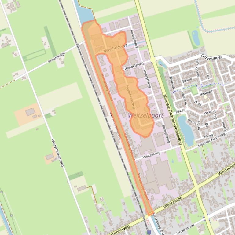 Kaart van postcodegebied 7671DA.