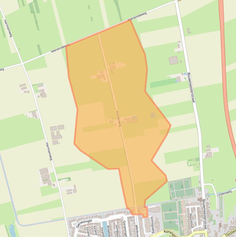 Kaart van postcodegebied 7671EC.