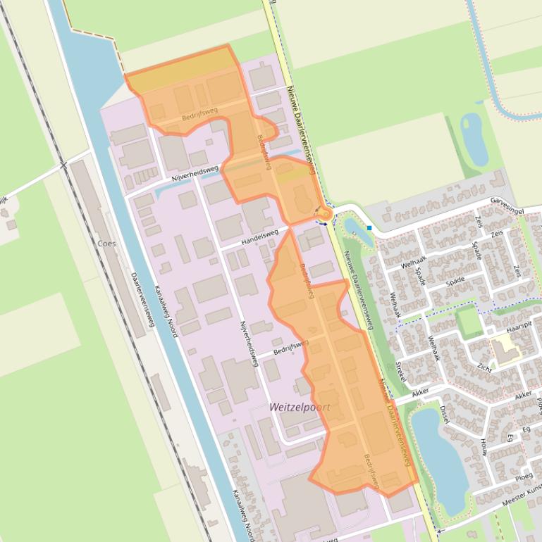 Kaart van postcodegebied 7671EG.