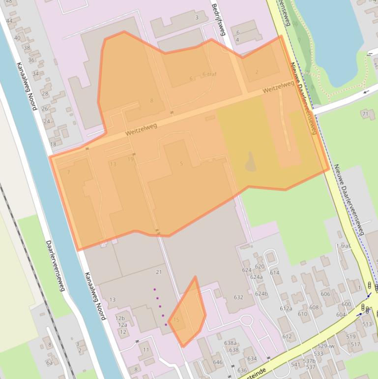 Kaart van postcodegebied 7671EJ.