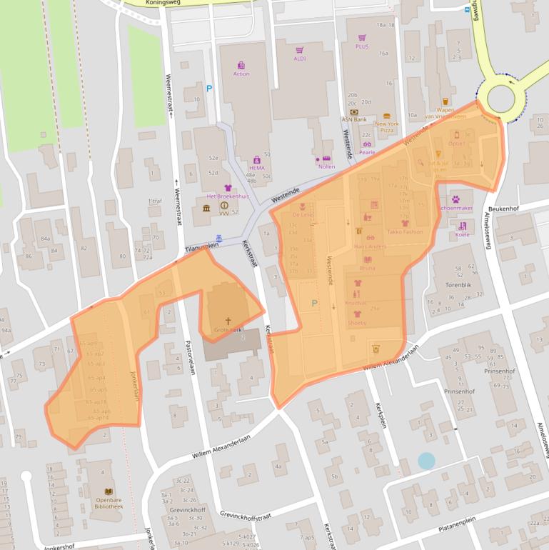Kaart van postcodegebied 7671EK.