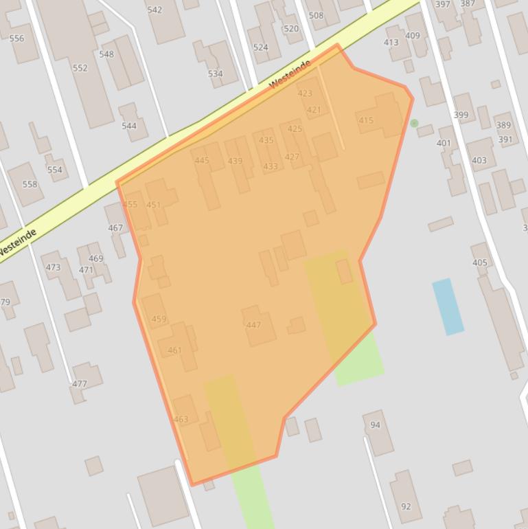 Kaart van postcodegebied 7671EX.