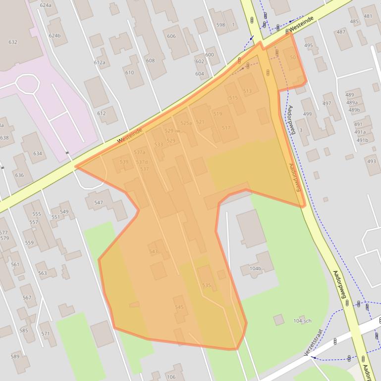 Kaart van postcodegebied 7671GA.