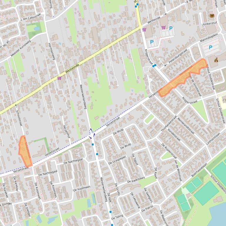 Kaart van postcodegebied 7671GH.