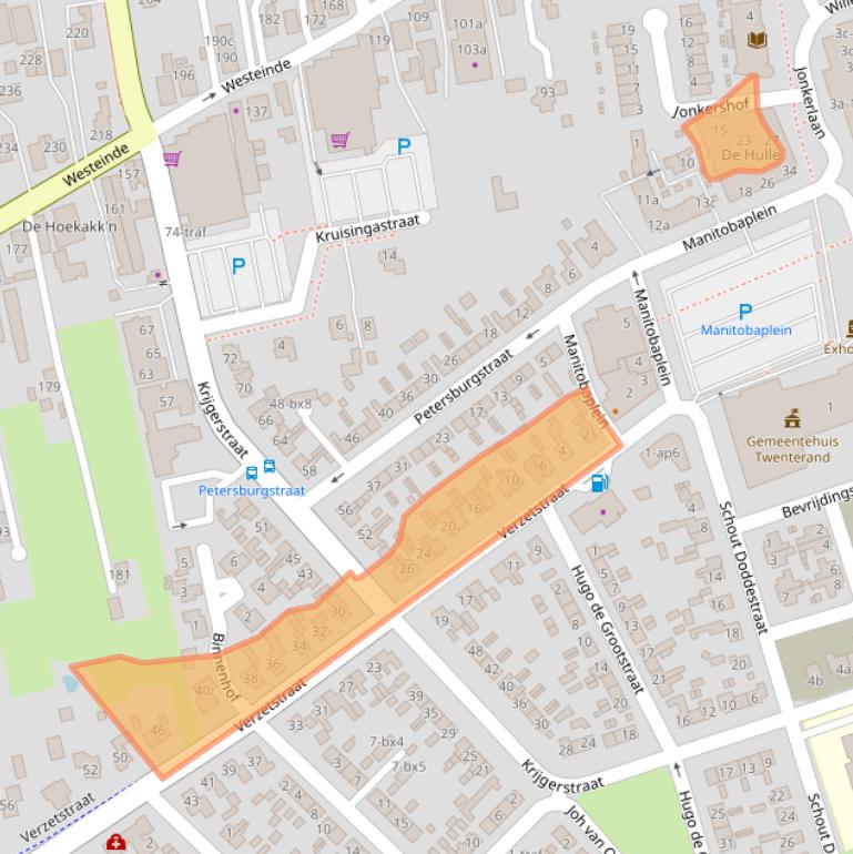 Kaart van postcodegebied 7671GK.