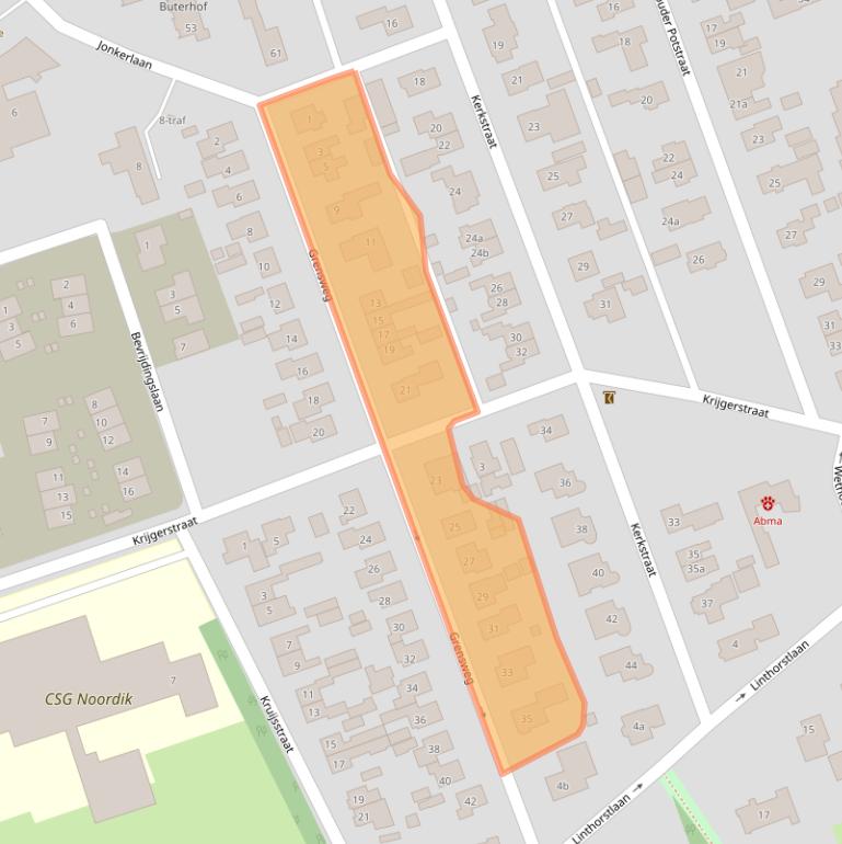 Kaart van postcodegebied 7671GP.