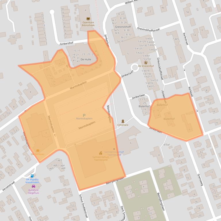 Kaart van postcodegebied 7671GS.