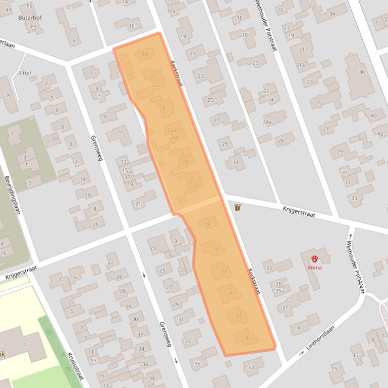Kaart van postcodegebied 7671HH.